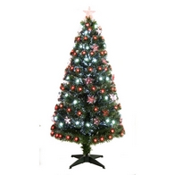 See more information about the 5ft Fibre Optic Christmas Tree Artificial - with LED Lights White & Red 
