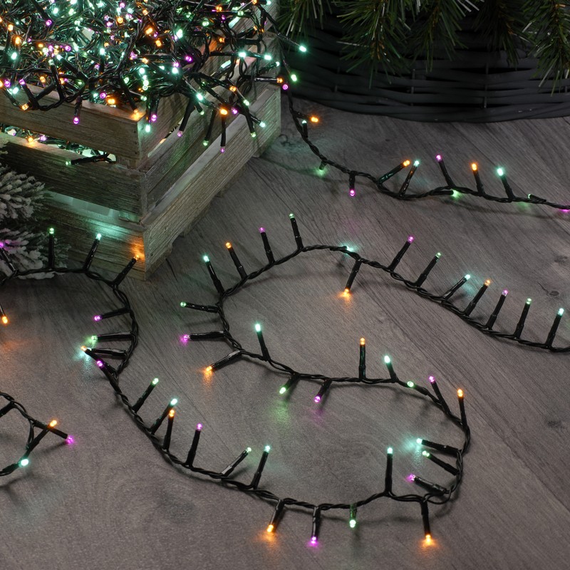 String Fairy Christmas Lights Multifunction Multicolour Outdoor 360 LED - 8.9m Aurora 