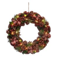 See more information about the Tartan Ribbon Indoor Illuminated Wreath 45cm