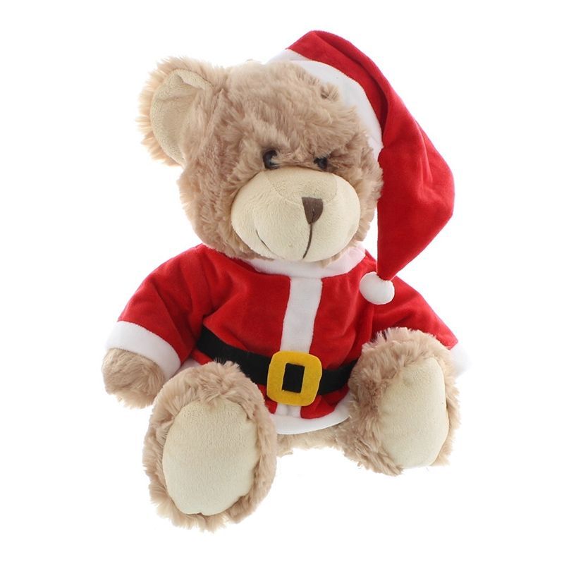 Bear Soft Toy Christmas Decoration Red & White - 30cm 