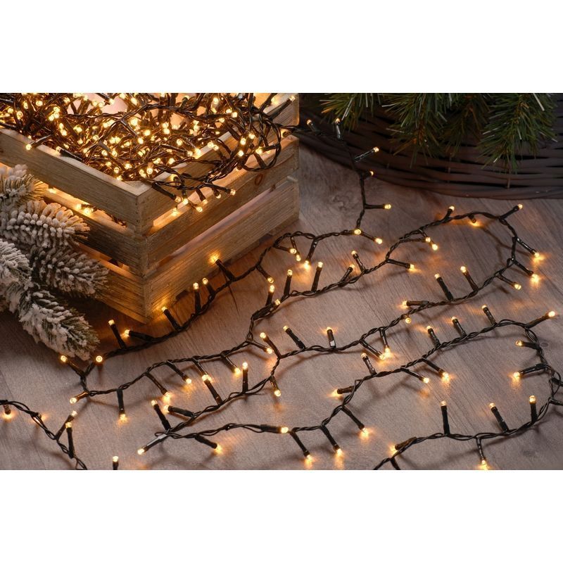 String Fairy Christmas Lights Animated Warm White Outdoor 300 LED - 7.77m Firefly