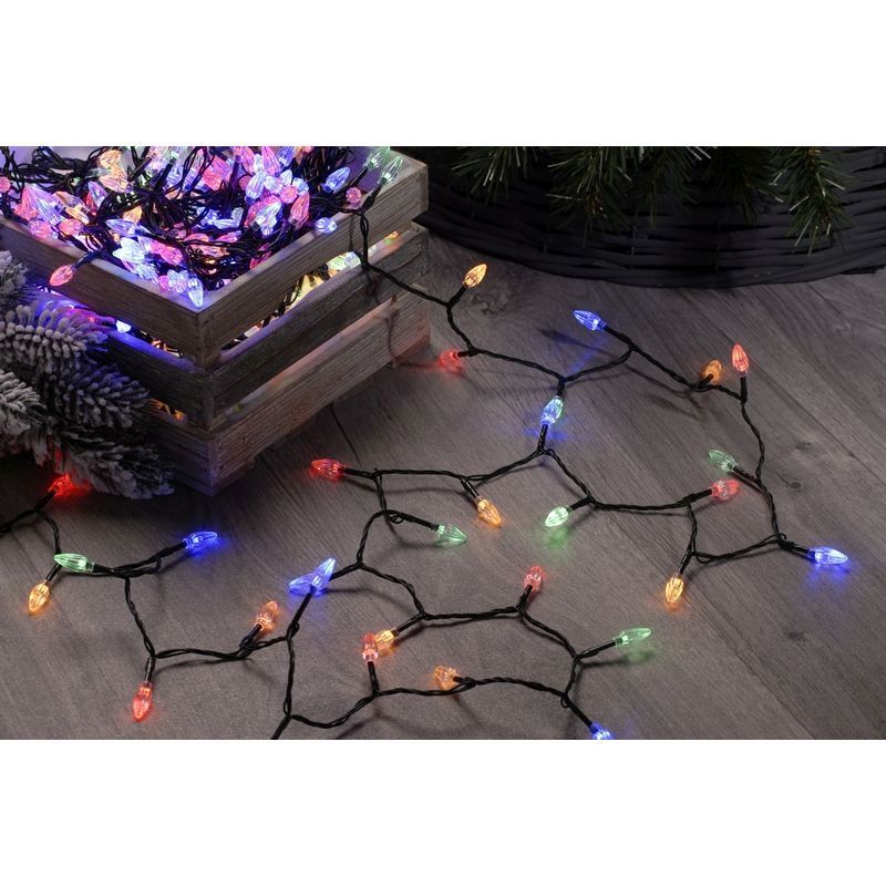 100 LED Diamond Outdoor String Light Multicoloured 5.5m