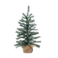 See more information about the 2ft Burlap Base Christmas Tree Artificial - White Frosted Green Ornament 68 Tips 