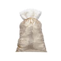 See more information about the Christmas Sack Gold with Sequin Pattern - 70cm 