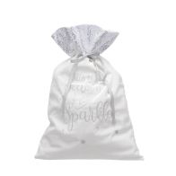 See more information about the Christmas Sack White & Silver with "Tis the Season" Pattern - 70cm 