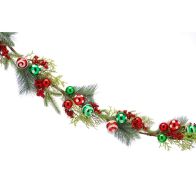 See more information about the Berries & Bristles Garland Christmas Decoration Red & Green - 152cm 
