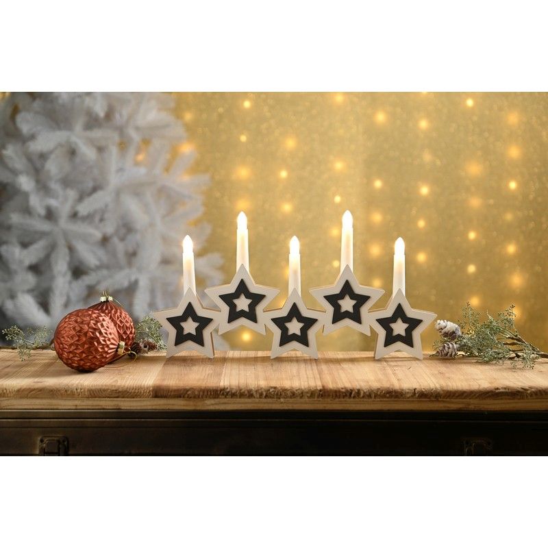 LED Christmas Star Candle Bridge - 38cm