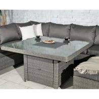 See more information about the Paris Rattan Garden Corner Sofa by Royalcraft - 8 Seats Grey Cushions