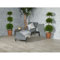See more information about the Paris Rattan Garden Patio Sun Lounger by Royalcraft with Grey Cushions