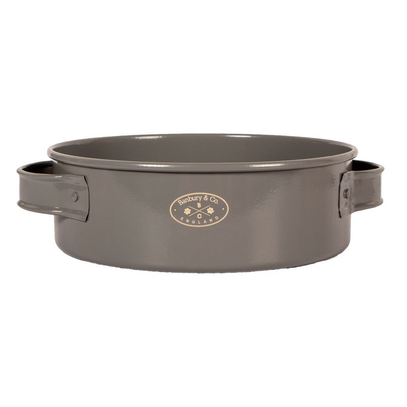Small Dog Bowl Grey Metal 15cm by Banbury