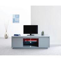 See more information about the Polar TV Unit Grey 2 Shelves 2 Doors