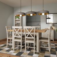 See more information about the Westbridge Extending Dining table Oak Grey 120cm