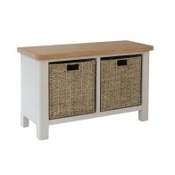 See more information about the Westbridge Bench Oak Grey 2 Drawers