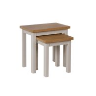 See more information about the Westbridge Nest of 2 Tables Oak Grey