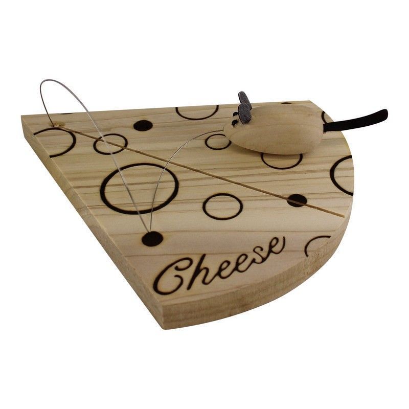 Mouse Cheese Board Wood - 18cm