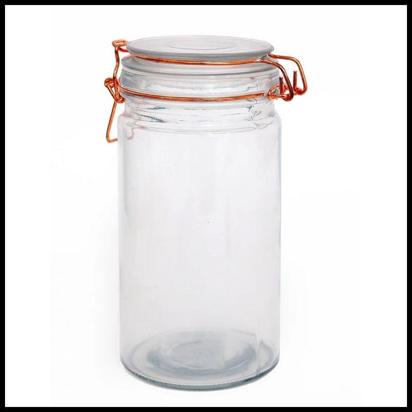 Glass Jar Clip-top Lid 1.57 Litres - Clear
