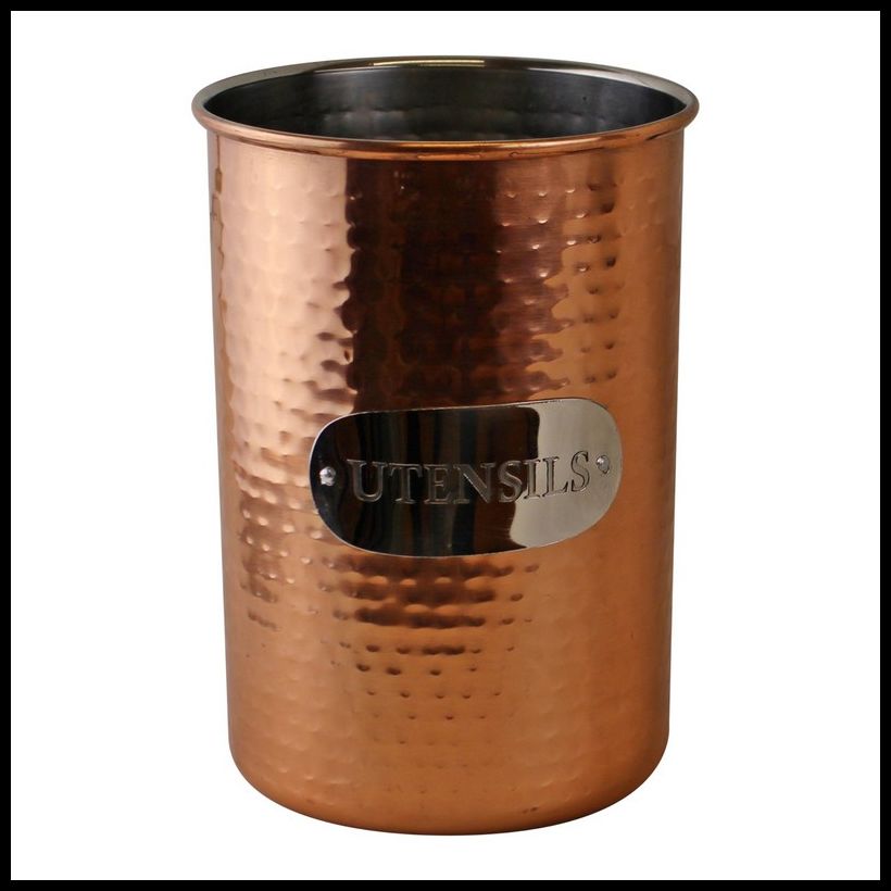 Metal Utensil Holder 2.2 Litres - Copper