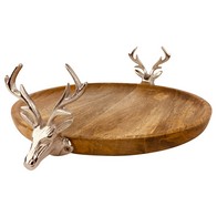 See more information about the Stag Tray Metal & Wood - 44cm