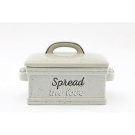 See more information about the Butter Dish Ceramic White - 17.5cm