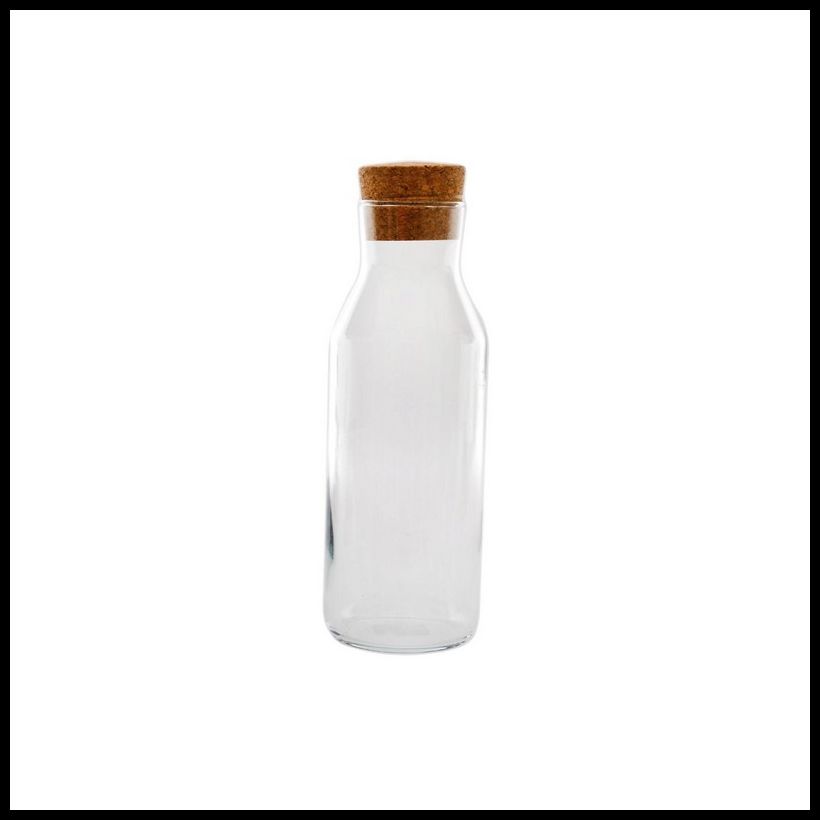 Glass Bottle Cork Lid 2.36 Litres - Clear