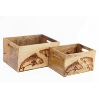 See more information about the 2 x Salmon Wood Crates - Natural