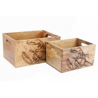 See more information about the 2 x Lobster Wood Crates - Natural