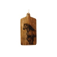 See more information about the Chopping Board Wood with Horse Pattern - 30cm