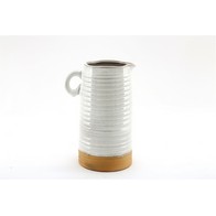 See more information about the Jug Ceramic White with Ribbed Pattern - 21cm