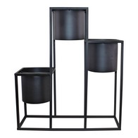 See more information about the 3x Planter Metal Black - 50cm