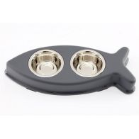 See more information about the 2 Pack Cat and Dog Bowl Grey Stainless Steel 0.4 ml by Geko