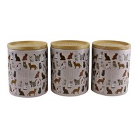 See more information about the 3 x Ceramic Jars 14cm - Natural