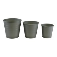 See more information about the 3x Planter Metal Green