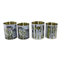 See more information about the 4 x Metal Tins - White & Gold