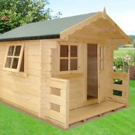 See more information about the Shire Salcey 5' 10" x 6' 11" Apex Children's Playhouse - Premium 28mm Cladding Log Clad