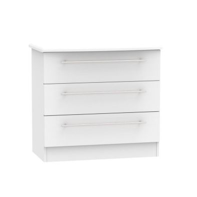 Colby 3 Drawer Bedroom Chest Light Grey