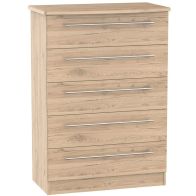 See more information about the Colby Tall Chest of Drawers Natural 5 Drawers