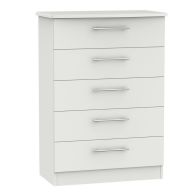 See more information about the Colby Tall Chest of Drawers Light Grey 5 Drawers