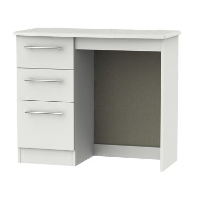 Colby 3 Drawer Vanity Bedroom Desk Light Grey