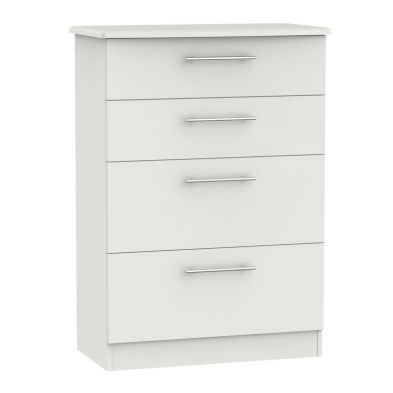 See more information about the Colby Tall Chest of Drawers Light Grey 4 Drawers