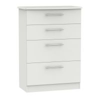 Colby 4 Drawer Deep Bedroom Chest Light Grey