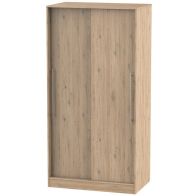 See more information about the Colby 2 Door Sliding Bedroom Wardrobe Bordeaux Oak
