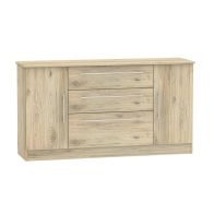 See more information about the Colby 3 Drawer 2 Door Wide Unit Bordeaux Oak