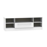 See more information about the Colby TV Unit Light Grey 5 Shelves 1 Drawer