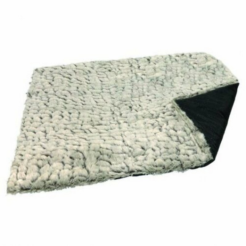 Dog Heating Mat Grey Fleece with Plush Cover 65cm by Dream Paws