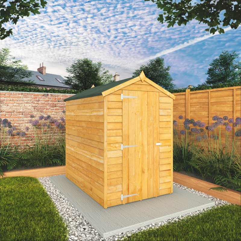 Mercia 5' 11" x 4' 3" Apex Shed - Budget 8mm Cladding Overlap