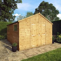 See more information about the Mercia Premier 13' 8" x 10' Apex Workshop - Premium Dip Treated Shiplap