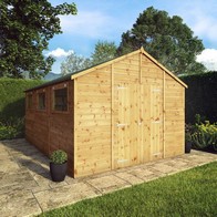 See more information about the Mercia Premier 10' x 14' 7" Apex Workshop - Premium Dip Treated Shiplap