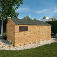 See more information about the Mercia Premier 15' 7" x 10' Reverse Apex Workshop - Premium Pressure Treated Shiplap