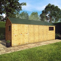 See more information about the Mercia Premier 17' 11" x 10' Reverse Apex Workshop - Premium Dip Treated Shiplap