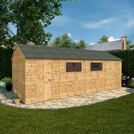 See more information about the Mercia Premier 19' 6" x 10' Reverse Apex Workshop - Premium Pressure Treated Shiplap